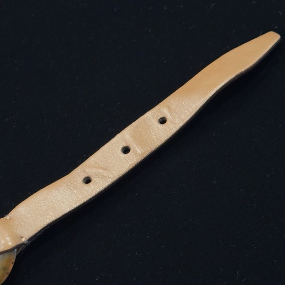 Vintage PRADA Women's Brown Leather Resin Chain Waist Belt 70/28 - Picture 8 of 13